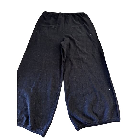 NWT Sonia Rykiel Women's Black Wide Leg Palazzo Sweatpants Joggers Size 38 - Picture 1 of 9